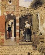 Pieter de Hooch The Courtyard of a House in Delft oil painting artist